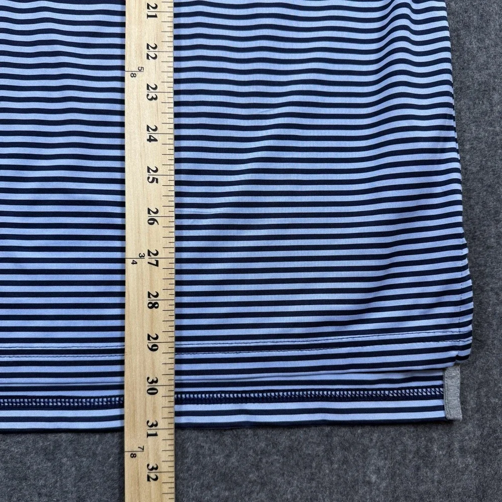 RLX Ralph Lauren Men's XL Golf Polo Shirt Blue Striped Stretch Performance